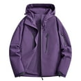 thumbnail image 1 of Dvprdro Women's Lightweight Waterproof Windbreaker Jacket Spring and Fall Stylish Hooded Raincoat Loose Fit Plus Size Softshell Zip-Up Hoodie Jacket Casual Jogging Camping Street Style, 1 of 4