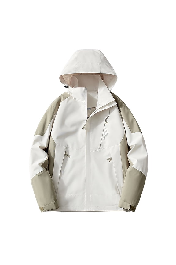 Women's Lightweight Waterproof Windbreaker Jacket Spring and Fall Stylish Hooded Raincoat Loose Fit Plus Size Softshell Zip-Up Hoodie Jacket Casual Jogging Camping Street Style