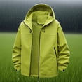 thumbnail image 1 of Dvprdro Women's Waterproof Hooded Zip-Up Jacket Lightweight Hiking Windbreaker with Pockets for Outdoor Sports Breathable Rain Coat Green XL, 1 of 5