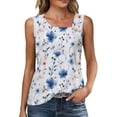 thumbnail image 1 of Dvprdro Womens Fashion Tank Tops Floral Printed sleeveless Casual Loose Lightweight Plus Size Blouses, 1 of 4