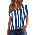 thumbnail image 1 of Dvprdro Womens Floral Print Round Neck Top Short Sleeve Ruched Detail Breathable Summer T Shirts, 1 of 5