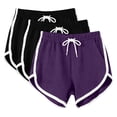 thumbnail image 1 of Dvprdro Womens Plus Size Shorts Elastic Waist Drawstring Side Pockets Solid Loose Fit Casual Pajama Bottoms, 1 of 8