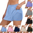 thumbnail image 1 of Dvprdro Womens Running Biker Shorts High Waist with Pockets Built-in Liner Stretchy Yoga Shorts, 1 of 5