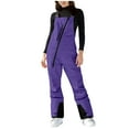 thumbnail image 1 of Dvprdro Womens Snow Bib Overalls All-Weather Insulated Waterproof Windproof Winter Ski Pants Snowboard Jumpsuit with Adjustable Straps, 1 of 9