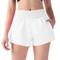 thumbnail image 1 of Dvprdro Womens Stretchy High Waisted Running Shorts Side Pockets Loose Fit Summer Gym Shorts, 1 of 7