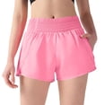 thumbnail image 1 of Dvprdro Womens Stretchy High Waisted Running Shorts Side Pockets Loose Fit Summer Gym Shorts, 1 of 8