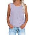 thumbnail image 1 of Dvprdro Womens Striped Tank Tops Cotton Linen Style Sleeveless Round Neck Blouses Casual Summer Basic Tees, 1 of 9