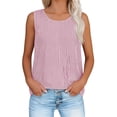 thumbnail image 1 of Dvprdro Womens Striped Tank Tops Cotton Linen Style Sleeveless Round Neck Blouses Casual Summer Basic Tees, 1 of 9