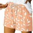 thumbnail image 1 of Dvprdro Womens Summer Shorts Casual Hawaiian Tropical Printed Drawstring Elastic Waist Beach Shorts with Pockets, 1 of 5