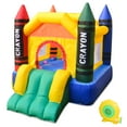 thumbnail image 1 of Dvreugde Bounce House 6x4.7x4.6ft Colorful Bouncy Castle with Slide & Blower Inflatable Bouncer, 1 of 7
