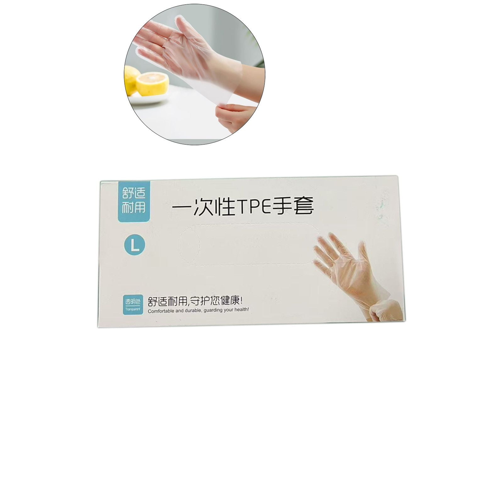 Dvruxg 100 Pcs Disposable Gloves, Clear Vinyl Gloves Health Gloves ...