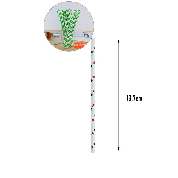 Dvruxg 100 Pcs Eco-Friendly Thick Paper Disposable Straws - Stylish and Durable for Any Drink, Taste-Neutral and Convenient for Single Use