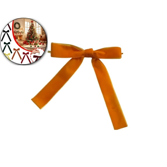 Dvruxg 12-Pack Velvet Christmas Tree Bows – Elegant Festive Holiday Decorations for Trees, Wreaths, Garlands & Gifts – Reusable Plaid Xmas Ribbon Bow Ties