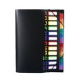 thumbnail image 1 of Dvruxg 12 Pocket Expanding Project Sorter Heavy Duty Monthly Plastic Expandable Folder Organizer, A4 Letter Size(Black), 1 of 5