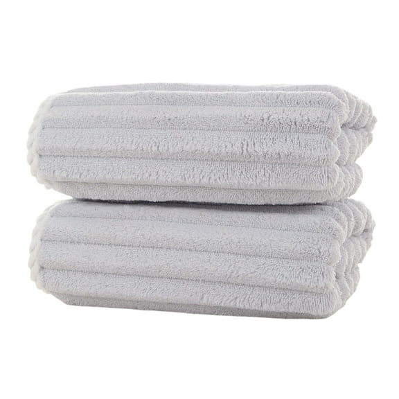 Dvruxg 2 Pack Soft Bath Sheet Towels, 30x13 Inch Microfiber Ribbed Oversized Bath Towels Extra Large for Bathroom, Home, Hotel, Spa, Beach, Pool, Gym