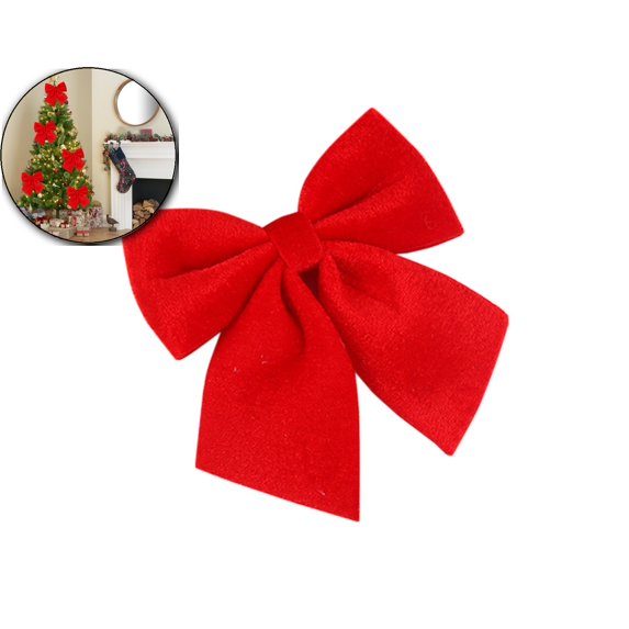 Dvruxg 2-Pack Velvet Christmas Tree Bows – Festive Holiday Decorations for Indoor & Outdoor – Reusable Xmas Bows for Trees, Gifts, Wreaths & Home Decor