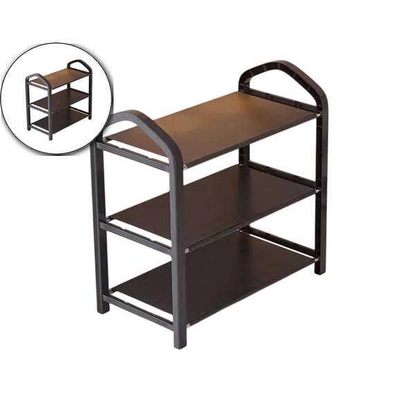 Dvruxg 3 Tier Storage Organizer Shelves, Multifunctional Storage Shelves, Metal Organization Cart with Handle, for Home, Office, Kitchen, Bathroom