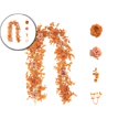 thumbnail image 1 of Dvruxg 6.5ft Artificial Fall Eucalyptus Leaves Garland Autumn Orange Hanging Garland with Roses, Fake Plant Rattan for Thanksgiving Mantle,Table Runner, Fireplace Party Decor, 1 of 6