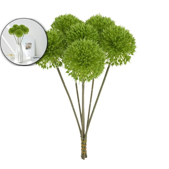 Dvruxg 6 Pcs Artificial Chrysanthemum Flowers Green Flowers Silk Fake Mums Flowers for St Patricks Day Outdoor Wedding Table Centerpiece Home Decor