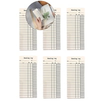 Dvruxg 6 Pcs Reading Log Bookmark, Double-Sided Book Tracker Bookmark Reading List Page Marker Creative Library Cards Book Accessories for Book Lovers