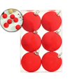 thumbnail image 1 of Dvruxg 6 Pcs Velvet Christmas Ball Ornaments Set, Flocked Xmas Tree Decoration, Shatterproof Decorative Hanging Balls for Party Holiday Wreath Garland Christmas Tree Decoration, 1 of 4