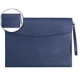 thumbnail image 1 of Dvruxg A4 Leather File Folder Document Holder Folder Stylish Portfolio Envelope Case with Strap and Invisible Magnetic Closure(Dark Blue), 1 of 6
