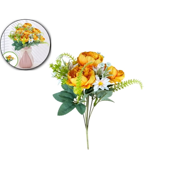 Dvruxg Artificial Flowers, Fake Roses Artificial Flowers Bulk with Stems, Artificial Flower Bouquet Bulk Fake Flowers for Home, Wedding, Party Decor