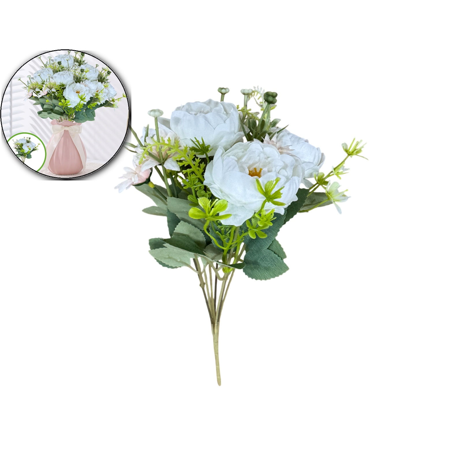 Dvruxg Artificial Flowers, Fake Roses Artificial Flowers Bulk with ...
