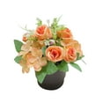thumbnail image 1 of Dvruxg Artificial Flowers Potted, Small Fake Flowers with Plastic Pot, Flowers Decor, Plants, Mini Floral Bonsai, Artificial Faux Plants for Home Indoor Decoration Wedding, 1 of 5