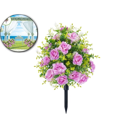 Dvruxg Artificial Plants Outdoor, Artificial-Flowers for Outdoor Decoration Garden Stake Rose Arrangements Faux Floral Designs for Home Patio Wedding Party and Gifts