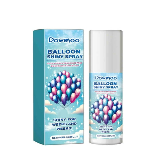 Dvruxg Balloon Shine Enhancer Aerosol Spray - 100ml, Drip-Free, Instant Shine, Suitable for Balloons & Foil Balloons, Ideal for Events & Parties