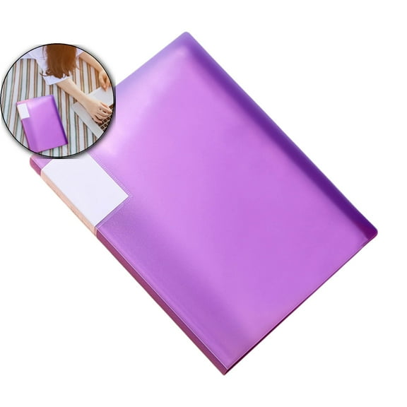 Dvruxg Binder with Plastic Sleeves, Presentation Book with Clear Sheet Protectors, Display 30 Pages Photo Portfolio for Artwork Document Organizer