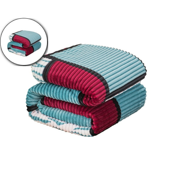Dvruxg Blanket for Women, Sherpa Throw Blanket for Couch, Flannel Cozy Soft Checkered Blanket for Bed(Sky Blue)