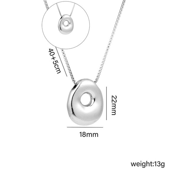 Dvruxg Bubble Letter Necklace, Dainty Initial Necklaces for Women Trendy Cute Chunky Charm Monogram Pendant Name Necklace Fashion Jewelry Gifts