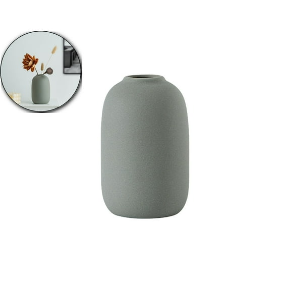 Dvruxg Ceramic Frosted Vase Set – 4x4.1in Matte Finish Decorative Vases for Wedding, Home & Office Decoration – for Arrangements, Centerpieces & Plant Displays