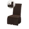 thumbnail image 1 of Dvruxg Chair Covers for Dining Room Chair Slipcovers with Skirt for Kitchen Seat Protectors Wedding Banquet Decor Fabric Washable(Coffee), 1 of 4