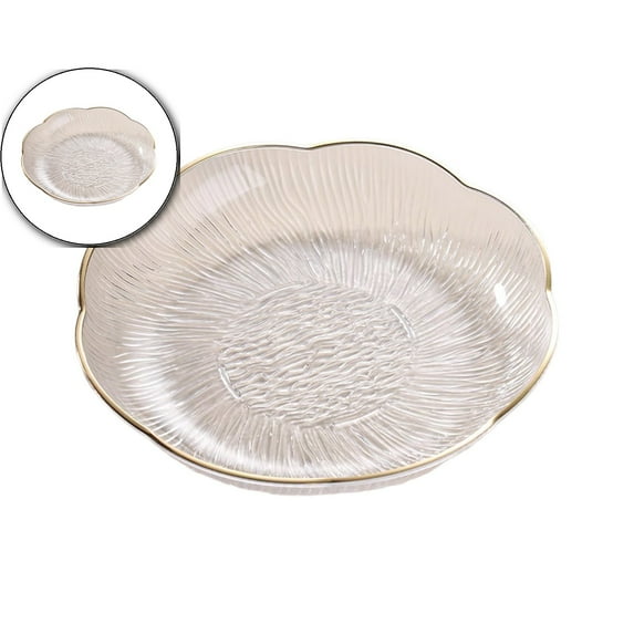Dvruxg Clear Acrylic Salad Plates 6 Inch Dinner Dessert Plates, Round Appetizer Plates, Shallow Bowl Dishes for Restaurants - Ideal for Kitchen Pancakes, Steaks, Snacks