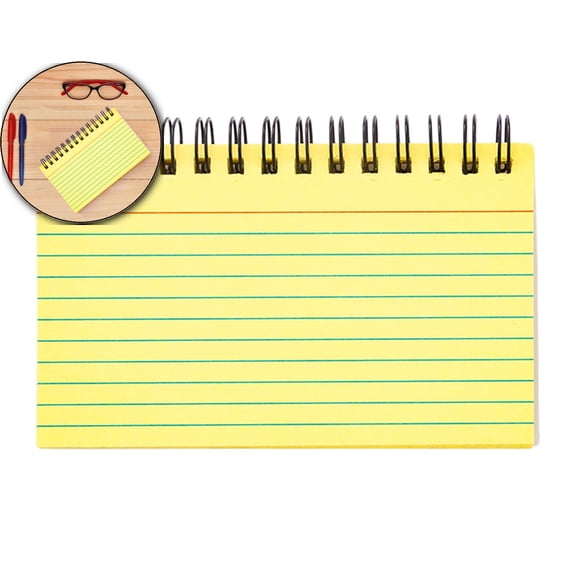 Dvruxg Colorful Spiral Index Cards Flash Cards with Ring Lined Note Card Book Flashcards, Colored Ruled Card Pad Index Note Books Notecards