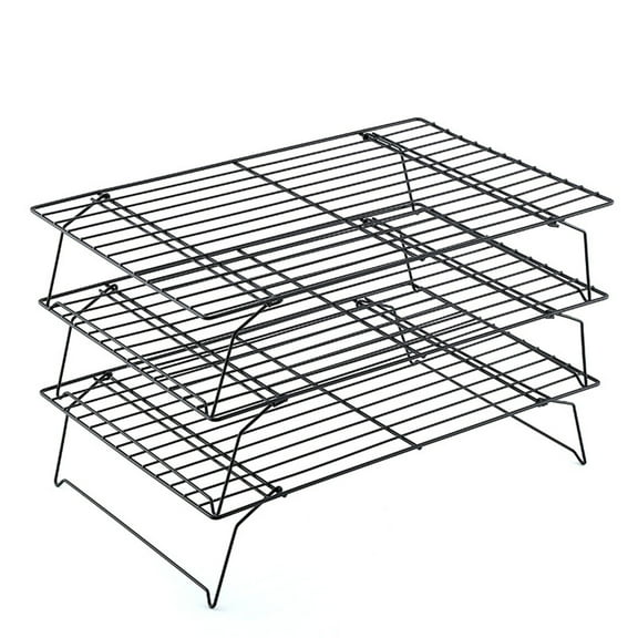 Dvruxg Cooling Rack, Stainless Steel Cooling Racks for Cooking and Baking, Stackable Wire Rack with Folding Legs, Baking Rack for Cookie Pizza Cake Meat Bacon Bread Oven Grill