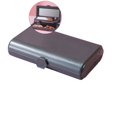 thumbnail image 1 of Dvruxg Cosmetic Display Cases, Makeup Storage Box with Mirror, Snap-Tight Lid, Ideal for Quick Touch Ups On The Go(Gray), 1 of 4