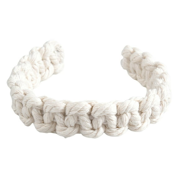 Dvruxg Cotton Rope Curtain Tiebacks Farmhouse Rustic Style Decorative Drape Tie Backs Handmade Braided Curtain Holdbacks for Home & Office Sheer/Light Weight Drapery