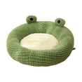 thumbnail image 1 of Dvruxg Cute Frog Cat Bed, Cozy Cat Cave, Kitten Sleeping Bag with Non-Slip Base, Warm Velvety Cat Bed for Indoor Cats, Removable Cushion, Nest Igloo Design for Security and Comfort, 1 of 5