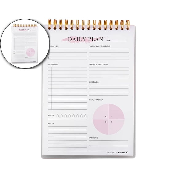 Dvruxg Daily to Do Notepads - Task Checklist Planner, Time Management Planner, To Do lists, Organizer with Today's Goals, Notes, 50 Undated Agenda Tear-off Sheets, 8.4 x 6 inches