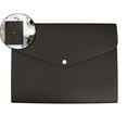 thumbnail image 1 of Dvruxg File Folder Pockets File Jacket Plastic Envelope Flat Document Letter Organizer with Button Closure for Office(Coffee), 1 of 4