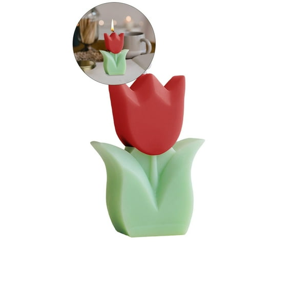 Dvruxg Flower Shaped Candles Tulip Candles Cool Candles Cute Candles Paraffin Wax Decorative Candle Room Decor Flower Candle for Gift Wedding Party Favors