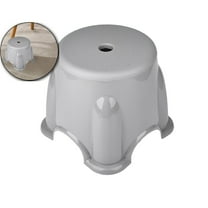 Dvruxg Foot Stool Mini Stool Step Stools Plastic Chair Non- Step Stool Multipurpose Chair for Bedroom, Bathroom, Kitchen, Living Room(Gray)