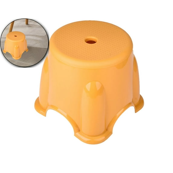 Dvruxg Foot Stool Mini Stool Step Stools Plastic Chair Non- Step Stool Multipurpose Chair for Bedroom, Bathroom, Kitchen, Living Room(Yellow)