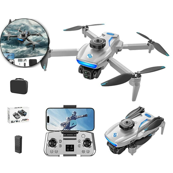 Dvruxg GPS Drone with Camera Screen on Controller Brushless Motor Foldable Mini 5G RC Quadcopter Drones for Adults Beginner, Support Gesture Control, Altitude Hold, Headless Mode