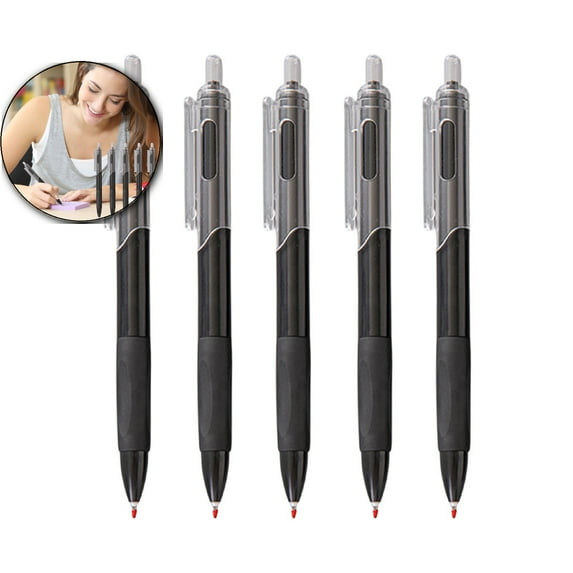 Dvruxg Gel Pens 5-Pack – 0.5mm Fine Point Ink Pens with Non-Slip Grip – Smooth Writing Pens for Office, Journaling & Note Taking