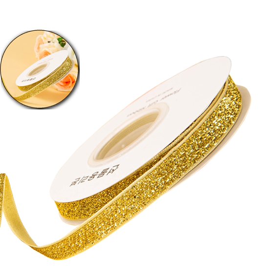 Dvruxg Glitter Ribbon, Gift Wrapping Ribbon Cut Edge Christmas Ribbon for Crafts, Chritmas Tree Decoration, Ornaments Decoration, Home Decor